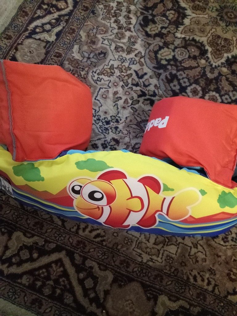Jacket With attached Floaties  & Life Jacket & Kids Surf Board