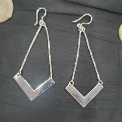 Arete Largo De Plata 925
