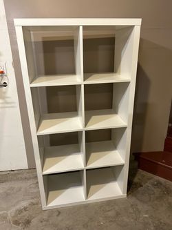 IKEA White 8-Cube Storage Shelf Unit