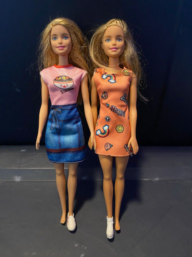 Two Mattel Barbie Dolls