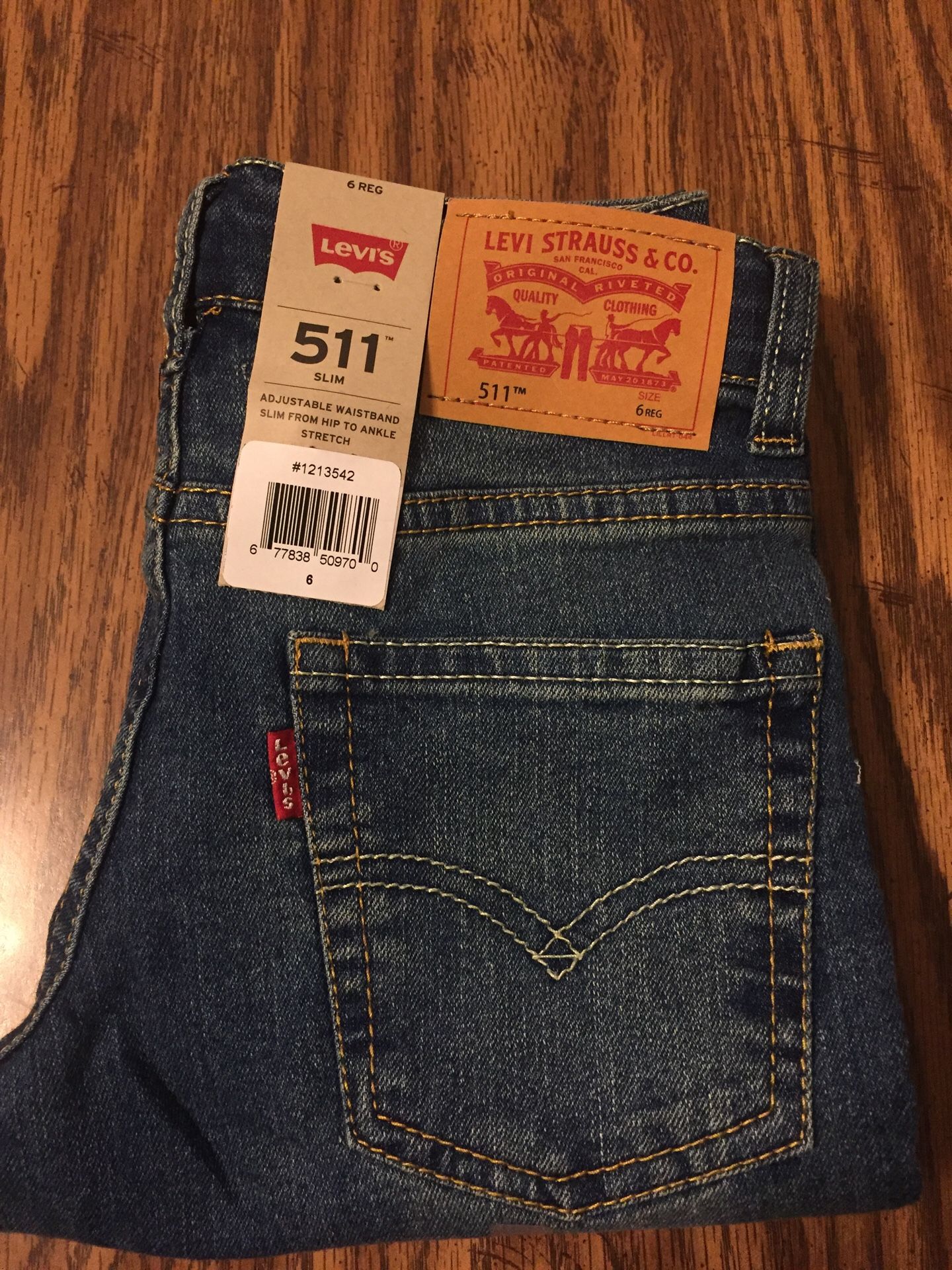 Boys Levi’s 511 Slim Jeans 6 Regular
