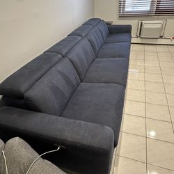 Blue Reclining Couch