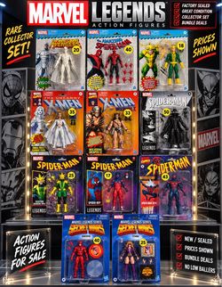 Marvel Legends Action Figures – Sealed – Spider-Man, X-Men & More