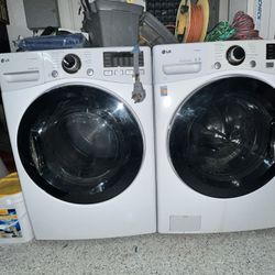 LG Front Load Washer And Electric Dryer 