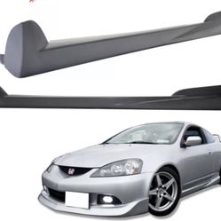 Fits 02-06 Acura RSX Mugen Style Side Skirts Skirt Unpainted Black PU