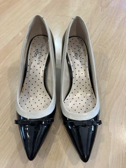 Anne Klein Black White Shoes Heels 7.5 Medium