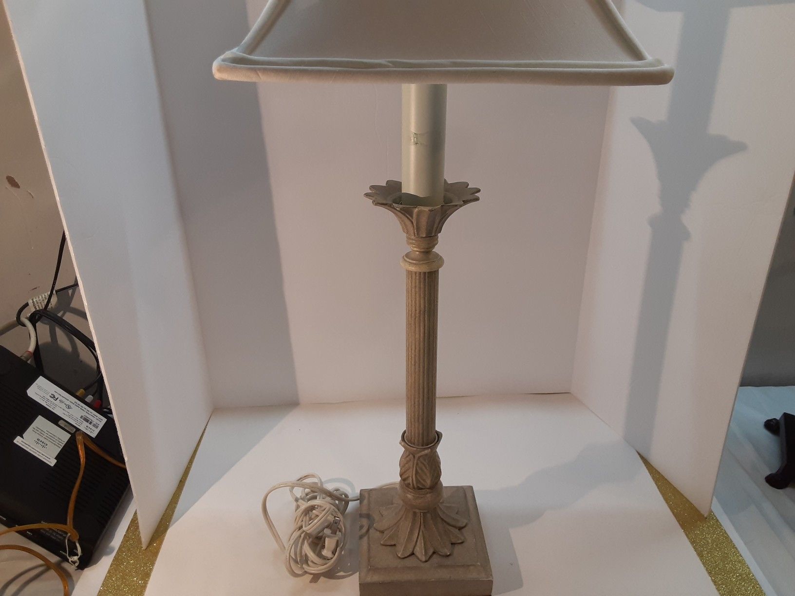 IREALLY NEAT LAMP OFF WHITE AND BEIGE