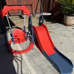 Kids Swing And Slide Play Set 