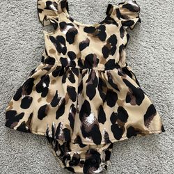 Baby Girl Leopard Romper
