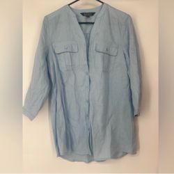 Nicole Miller blue linen