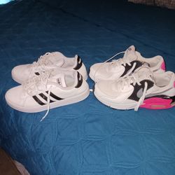 Adidas 6/1/2.  Nike 7 1/2.  10 Dll Each