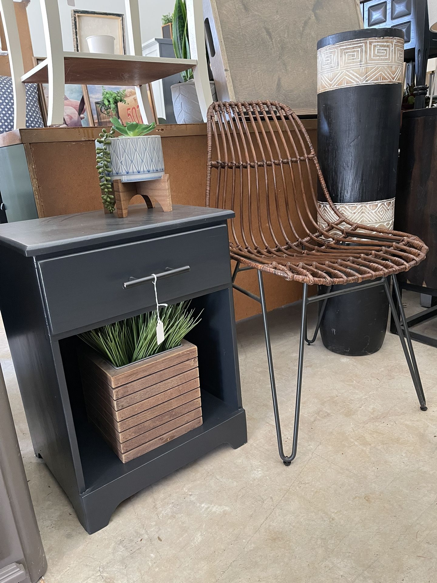 Gray Modern Side Table 