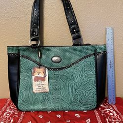 Trinity Ranch Black and Turquoise Conceal Carry Purse