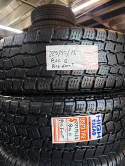 225/75/16 BIG G ALL TERRAIN (2 TIRES ONLY USED)
