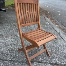 Wood Folding Chairs - Set Of 6