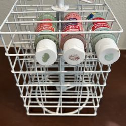 spinner paint storage (holds up to 48 2fl oz paint bottles)