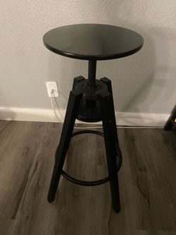 Black Height Adjustable Stool