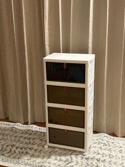 4-Drawer Plastic Storage Tower with Wheels