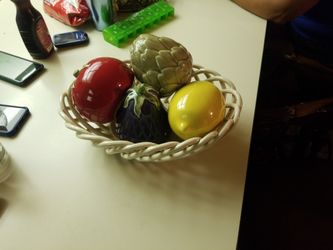 Ceramic Fruit Basket $15
