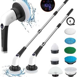 MGLSDeet Electric Spin Scrubber Rechargeable Cleaning Brush with 8 Replaceable Brush Heads