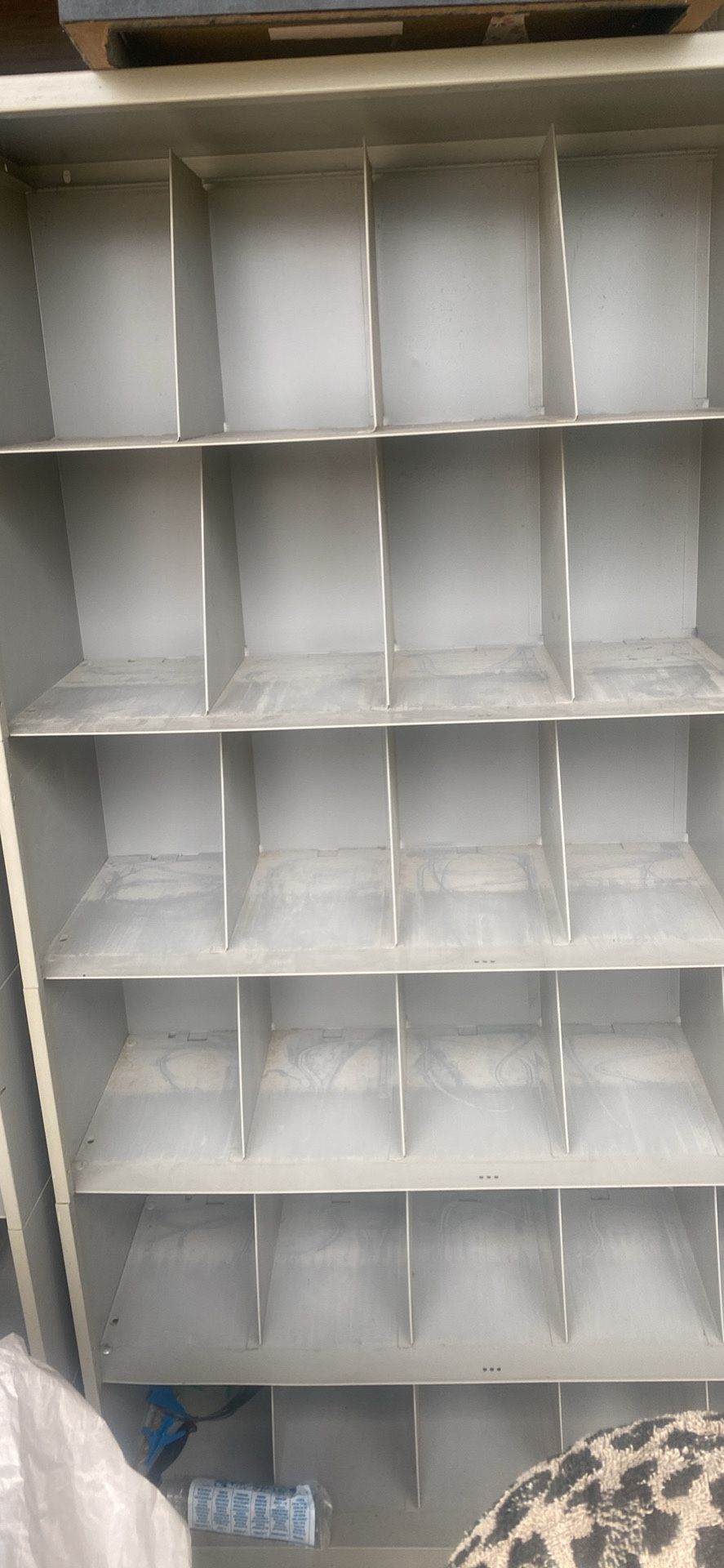 2 Large Open Front Metal Filing Cabinets 