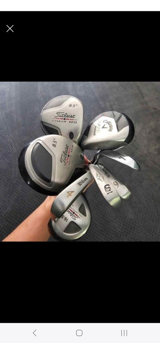 Lot of Golf Clubs