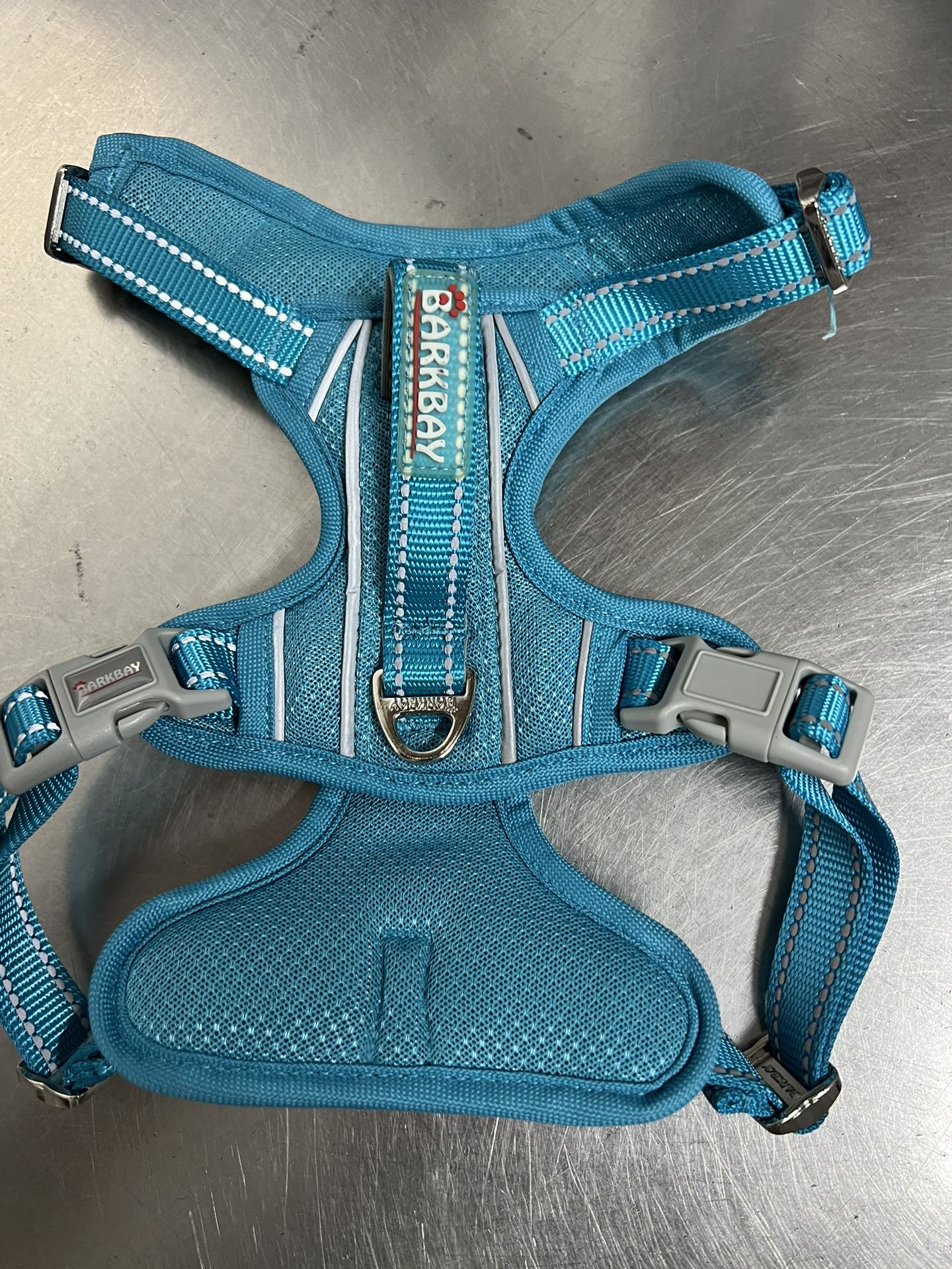 Barkbay Blue No Pull Dog Step in Reflective Harness Front Clip - Medium - NWOT