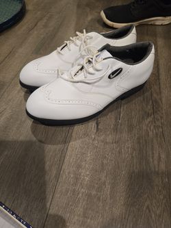 MEN'S  NIKE ZOOM AIR WHITE LEATHER GOLF SHOES  - SIZE 11