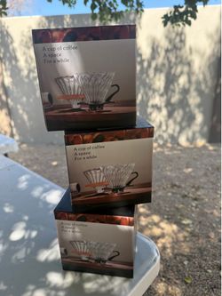 Hario V60 Glass Coffee Dripper, Size 02, Black