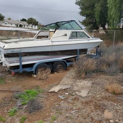 Boat And Trailer Good Engine