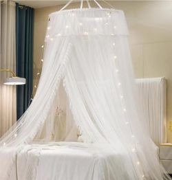 Queen Bed Canopy Mosquito Net Bed Curtain 