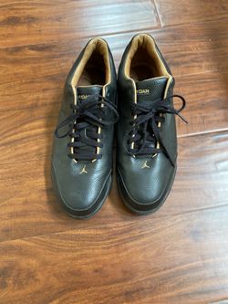 Authentic Jordan Black Leather Men Shoe Size 12