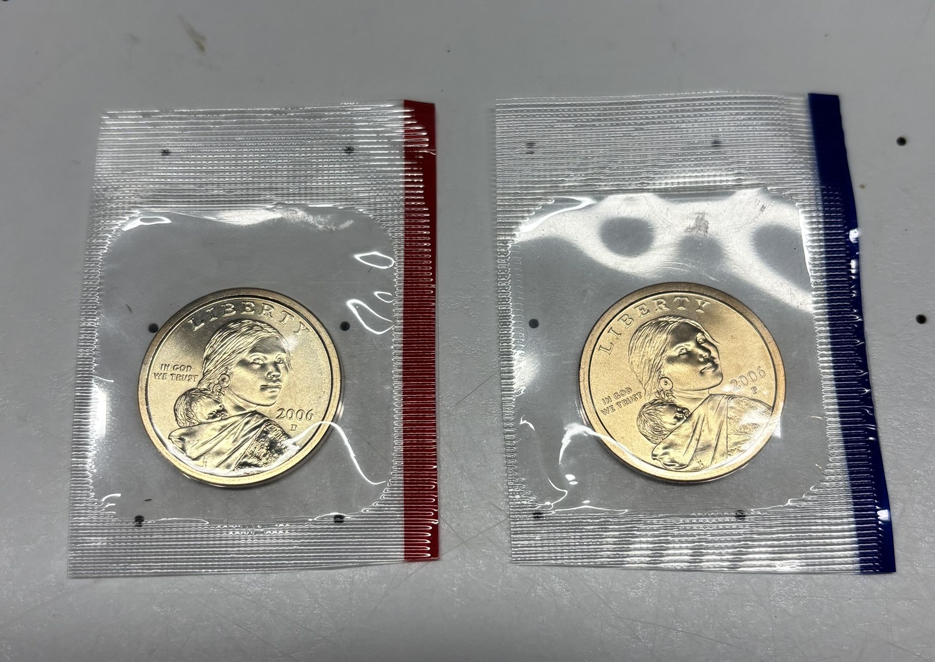 2006 P & 2006 D Native American Sacagawea Dollar $1 - Choice to Gem Uncirc.