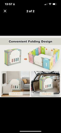 Costway Baby Joy 14-Panel Foldable Baby Playpen – Brand New