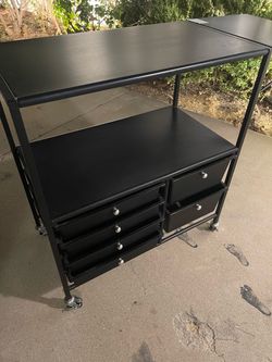 Black Crafting rolling table