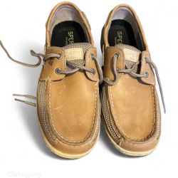 Sperry Men’s Brown Leather Boat Shoes Size 9 