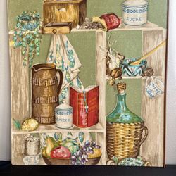 🇮🇹ESTATE SALE🇮🇹 Charming 1960s Italian Kitchen Wall Art – Retro European Vibes!