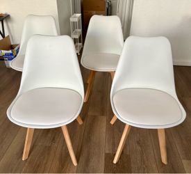White dining chairs