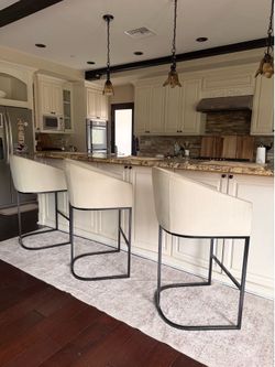 3 Restoration Hardware 27” Barstools