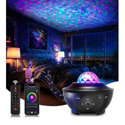 Galaxy Projector for Bedroom, Light Projector Star Projector Galaxy Light with Bluetooth Speaker, Timer, APP & Remote Control for Kids