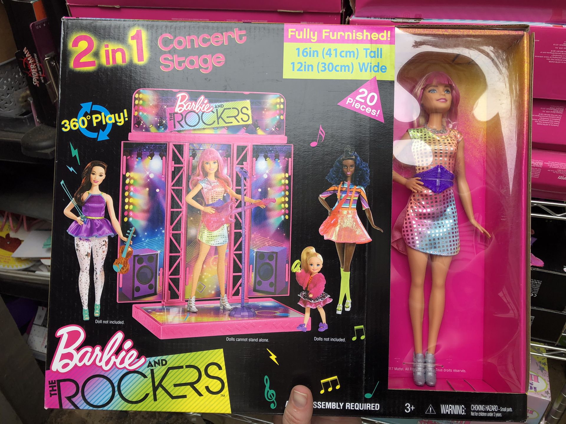 NIB Barbie and the Rockers with Concert Stage