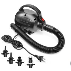 VEBESYET ELECTRIC AIR PUMP FOR INFLATABLES AIR MATTRESS OR POOL FLOATS