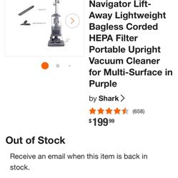Shark Navigator Light Weight Vacuum Cleaner 