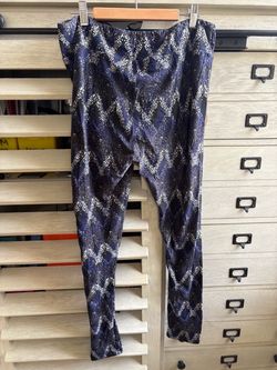 LuLaRoe TC Leggings Black, Blue, White dots to zigzag patterns