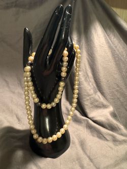 Faux pearl necklace
