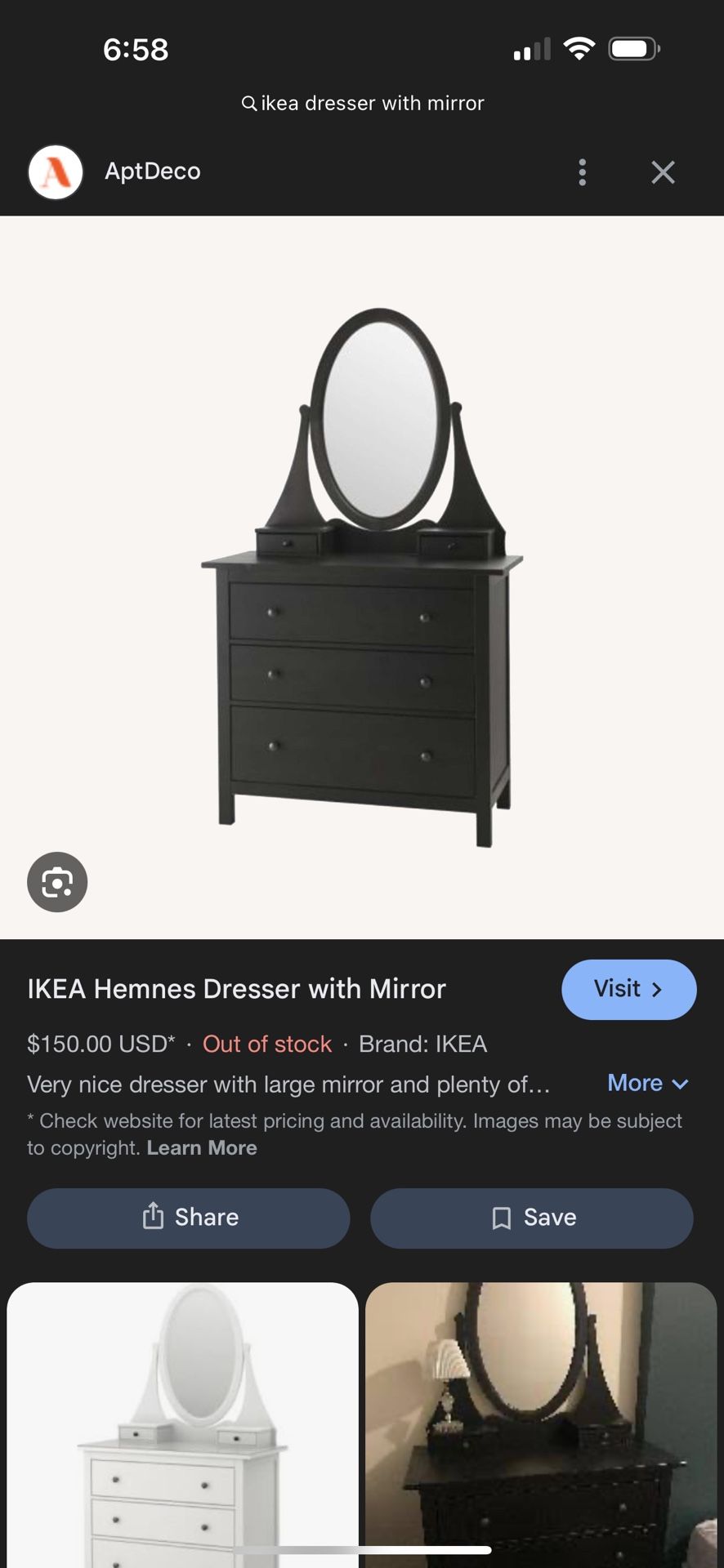 IKEA Dresser With Mirror