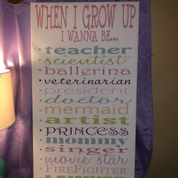 Cute Girls When I Grow Up Canvas art