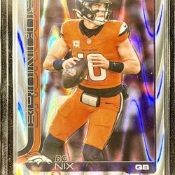 Topps Chrome NFL 2025 Bo Nix Ray Wave