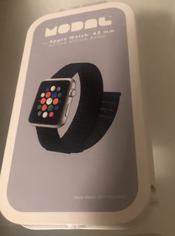 NEW MODAL BLACK ACTIVE NYLON BAND FOR APPLE WATCH