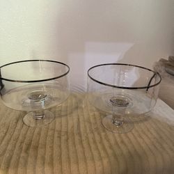 2pc. Clear with silver trim $25both